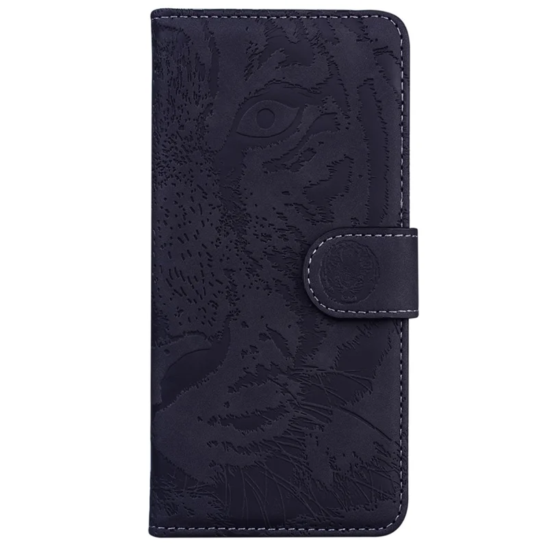 For Honor X6b 4G Wallet Case Tiger Imprint Leather Phone Cover - Black