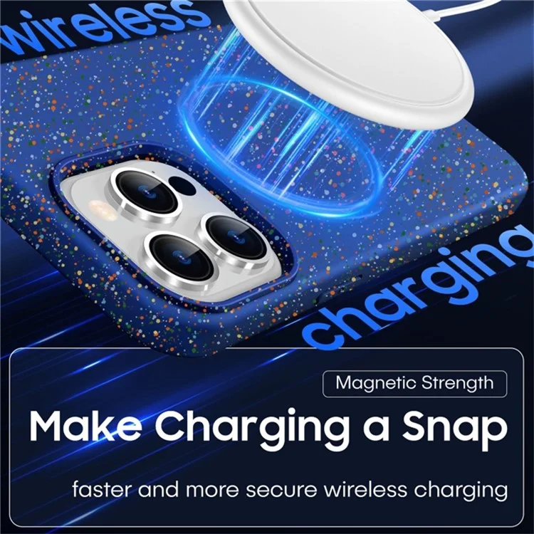 Магнитный чехол для iPhone 16 Pro Protective PC+TPU Phone Cover - Blue