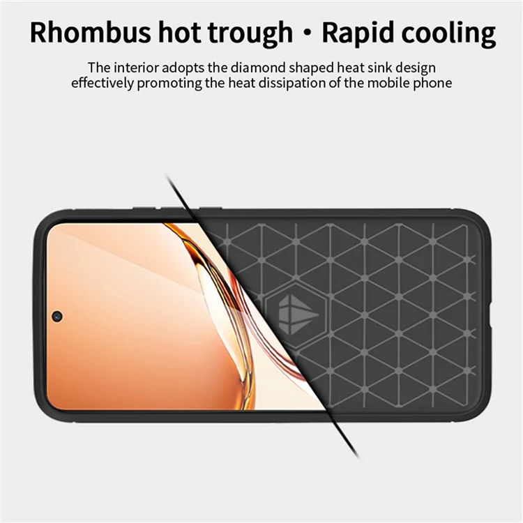 MOFI JK TPU Série-1 Pour Oppo Reno12 F 4G / 5G Étui Texture Fibre de Carbone TPU Soft Phone Cover - Noir