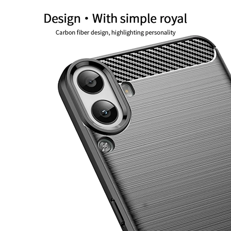 MOFI JK TPU Series-1 For Nothing CMF Phone 1 TPU Case Carbon Fiber Texture Phone Cover - Blue