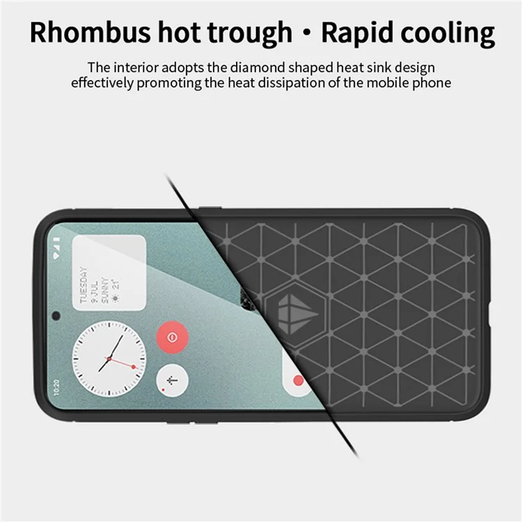 MOFI JK TPU Series-1 For Nothing CMF Phone 1 TPU Case Carbon Fiber Texture Phone Cover - Blue