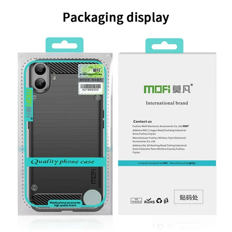 MOFI JK TPU Series-1 For Nothing CMF Phone 1 TPU Case Carbon Fiber Texture Phone Cover - Blue