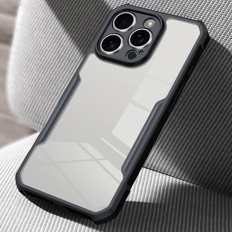 Achat groupé XUNDD pour étui iPhone 16 Pro Étui TPU+Acrylique Panneau arrière transparent