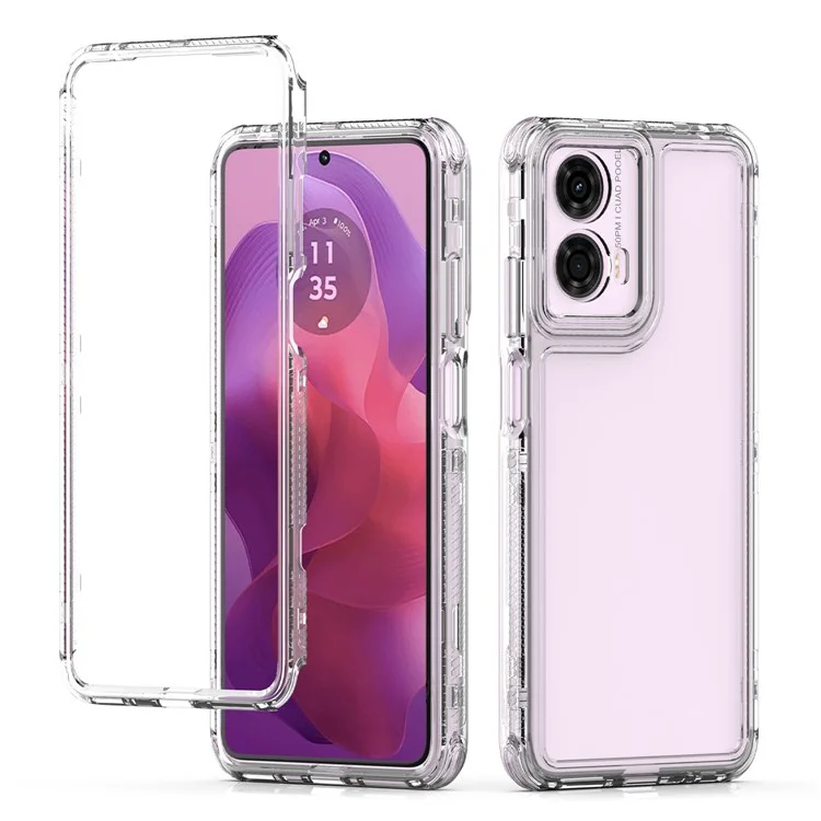 Für Motorola Moto G24 4G / G04 4G Klare Hülle PC+TPU stoßfeste Handyhülle