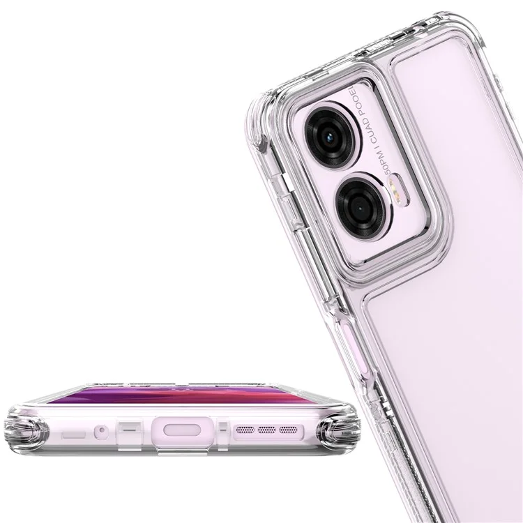 Für Motorola Moto G24 4G / G04 4G Klare Hülle PC+TPU stoßfeste Handyhülle