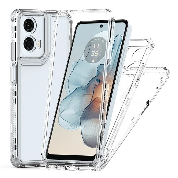 Para Motorola Moto G24 Power Case PC+TPU Transparent Phone Cover Anti-Scratch