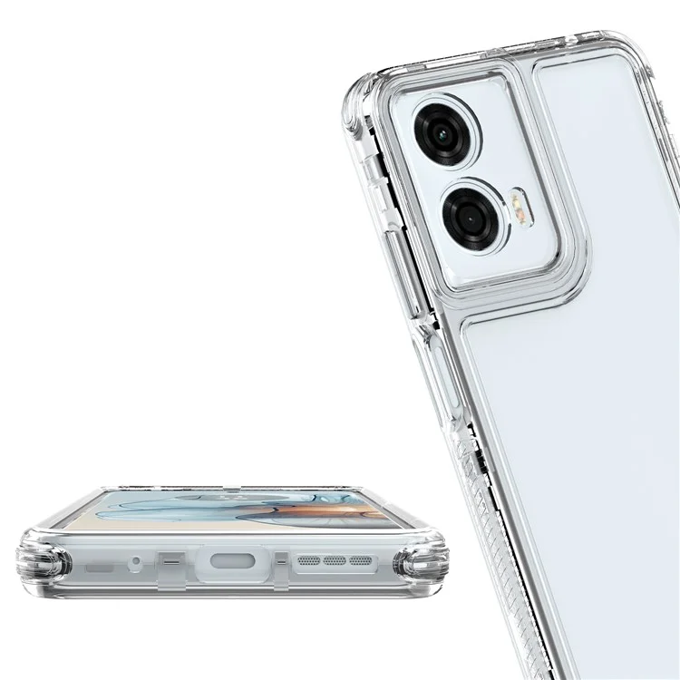 Para Motorola Moto G24 Power Case PC+TPU Transparent Phone Cover Anti-Scratch