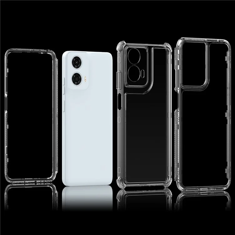 Para Motorola Moto G24 Power Case PC+TPU Transparent Phone Cover Anti-Scratch