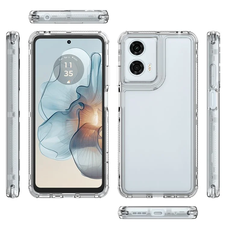 Para Motorola Moto G24 Power Case PC+TPU Transparent Phone Cover Anti-Scratch