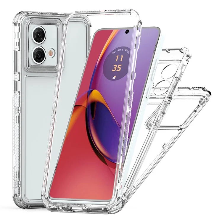Für Motorola Moto G84 5G Hülle PC+TPU Stoßschutz Klare Handyhülle