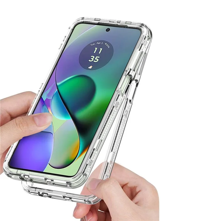 Para Motorola Moto G54 5G Case High Transparency PC+TPU Protective Phone Cover