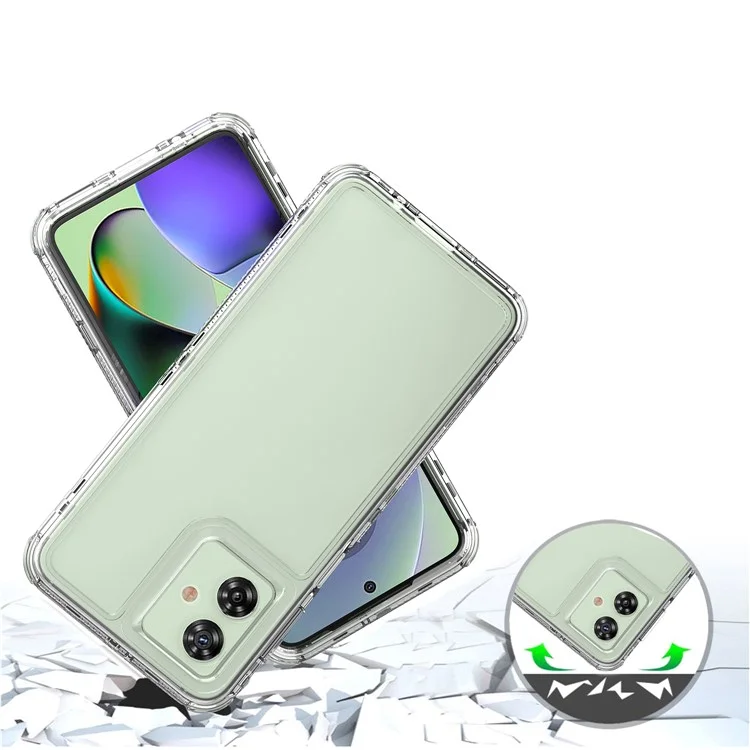 Para Motorola Moto G54 5G Case High Transparency PC+TPU Protective Phone Cover