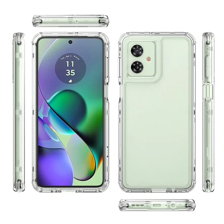 Para Motorola Moto G54 5G Case High Transparency PC+TPU Protective Phone Cover