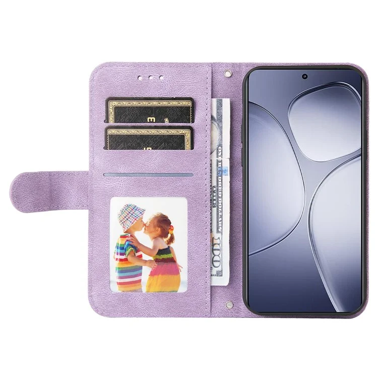 Für Xiaomi Redmi K70 Ultra Hülle Wallet Skin-Touch PU Leder Handyhülle - Lila
