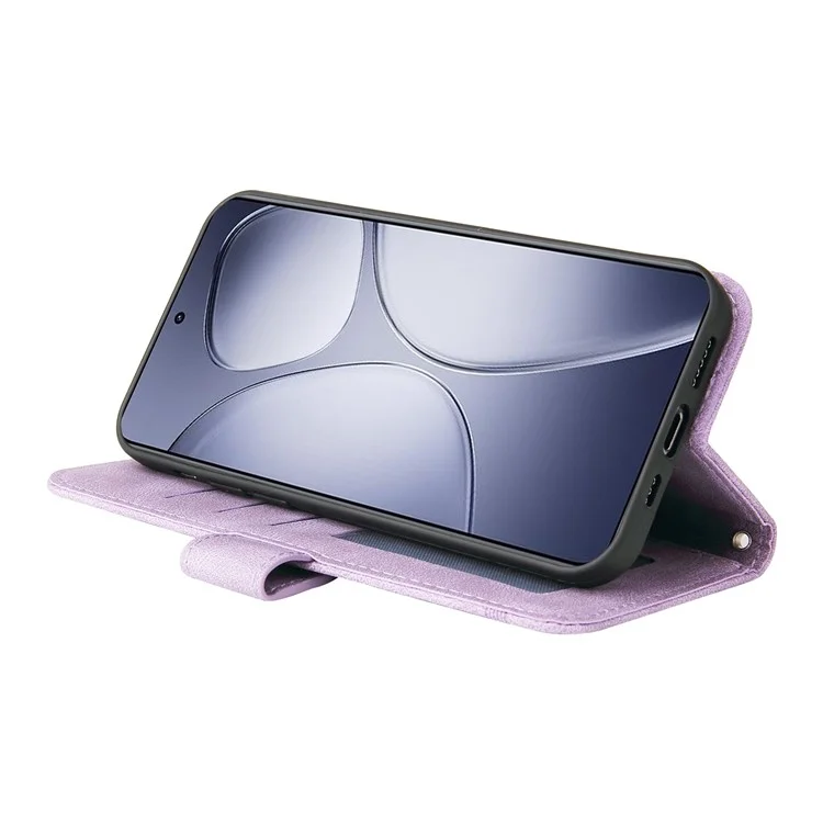 Für Xiaomi Redmi K70 Ultra Hülle Wallet Skin-Touch PU Leder Handyhülle - Lila