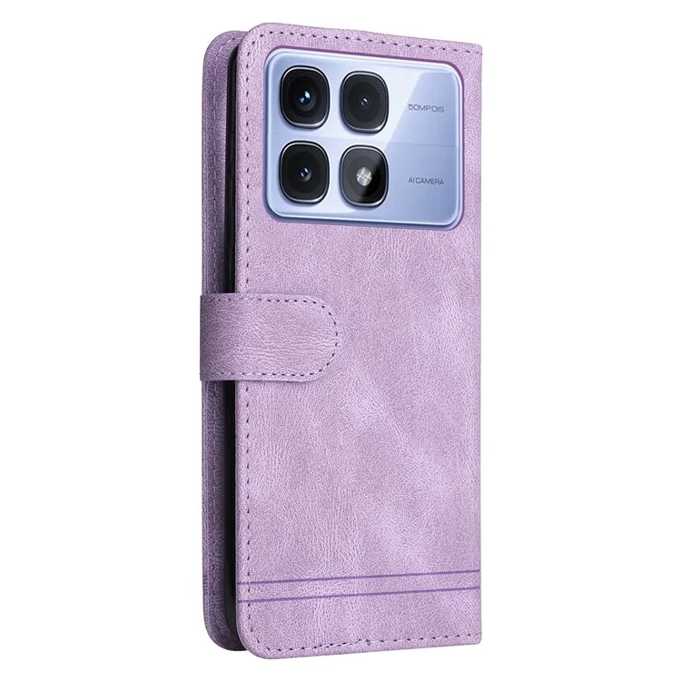 Für Xiaomi Redmi K70 Ultra Hülle Wallet Skin-Touch PU Leder Handyhülle - Lila
