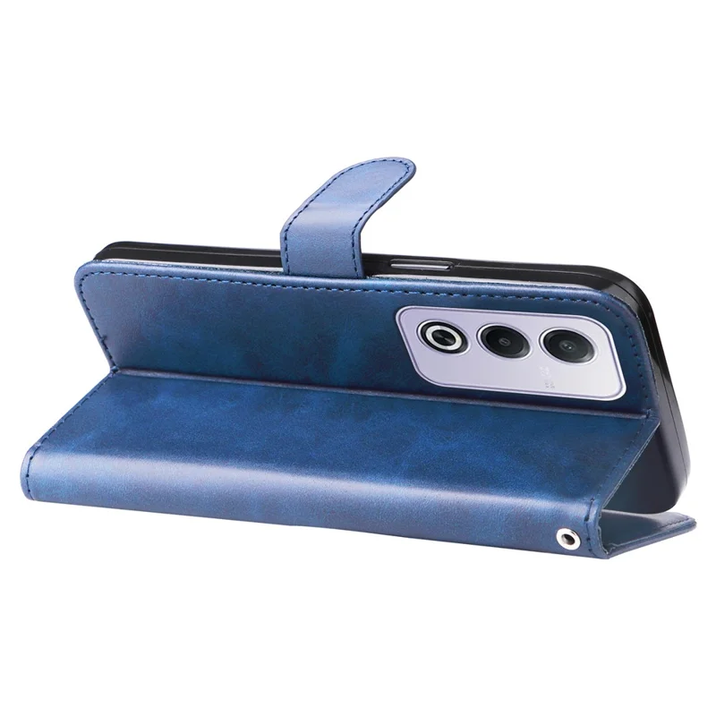 For Oppo A3 Pro (Global) 5G  /  (India) 5G Case Zipper Wallet Calf Texture PU Leather Phone Cover - Blue
