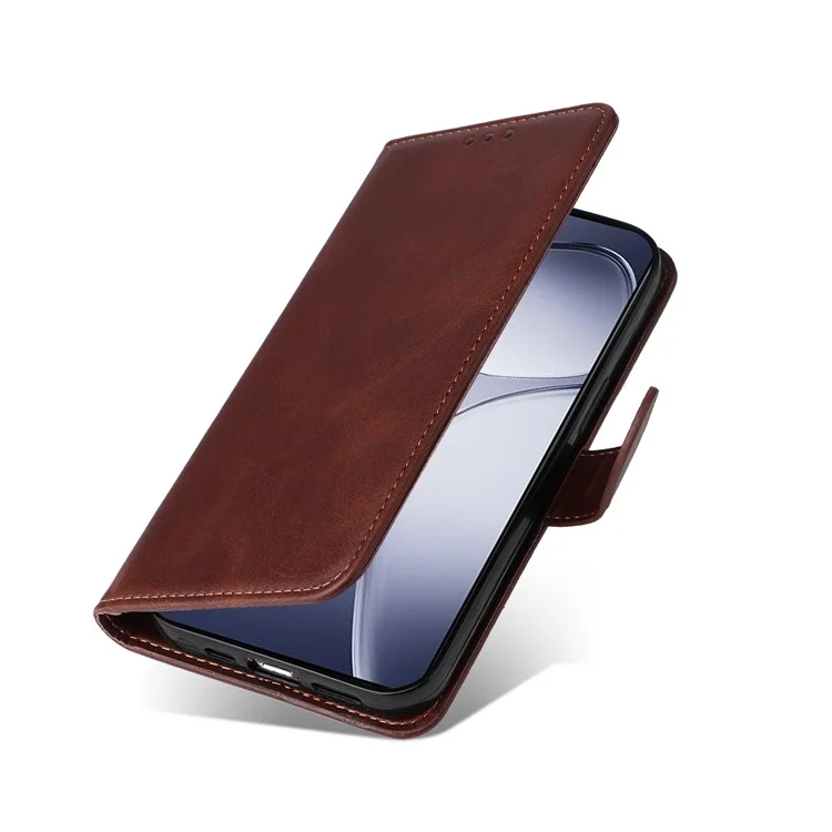 Para o Xiaomi Redmi K70 Ultra Case PU Leather Phone Cover com fendas para cartões e dinheiro - Marrom