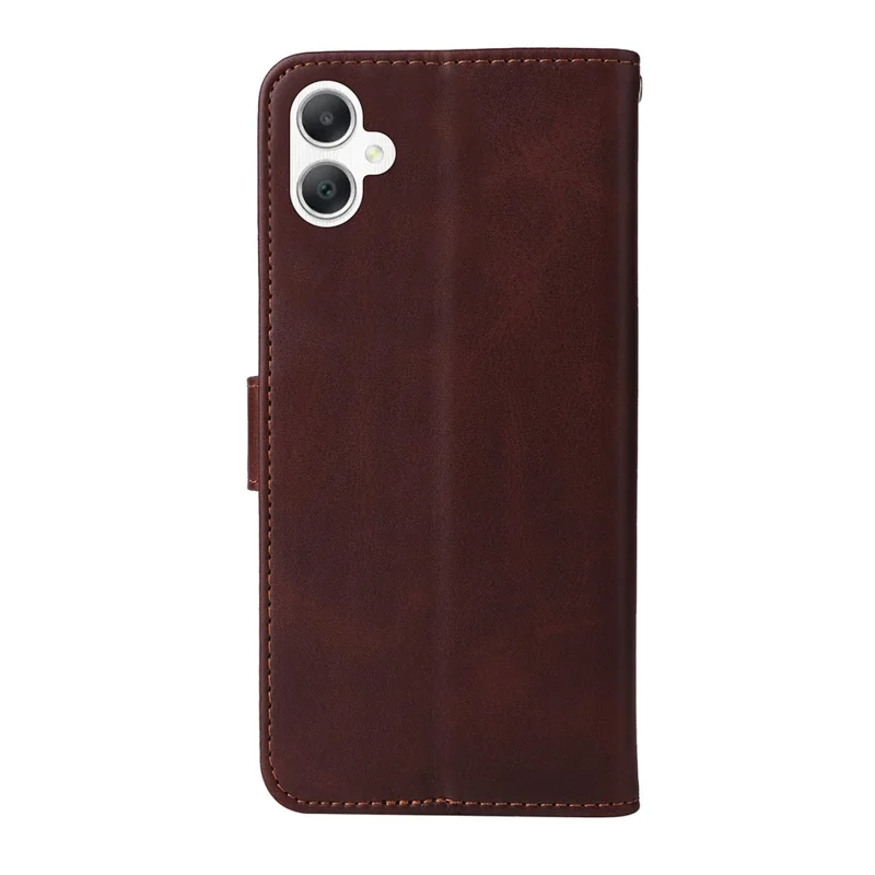 Para Samsung Galaxy A06 Capa Caso PU Leather Cover com Slots de Dinheiro / Cartão - Marrom