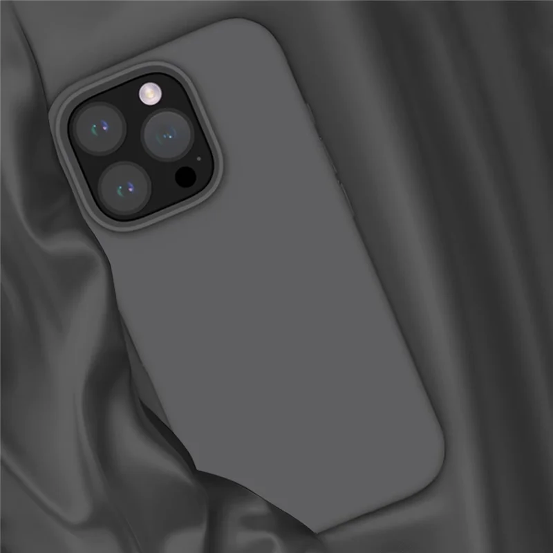 For iPhone 16 Pro Max Case Slim Shockproof PC+Liquid Silicone Phone Cover - Charcoal Grey