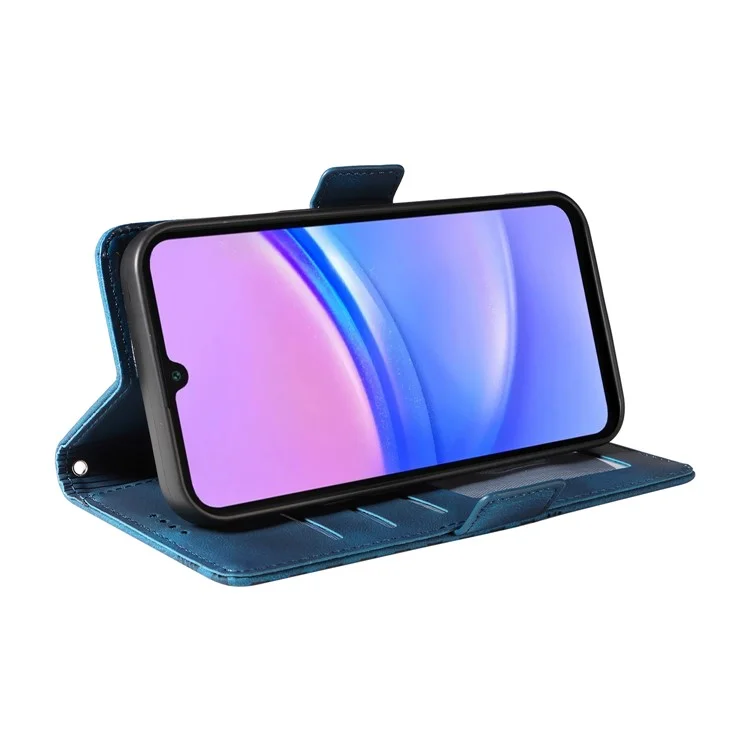 Для Samsung Galaxy A16 5G / A16 4G Чехол PU Leather Phone Cover Ромбовидный Звездный Рисунок - Синий