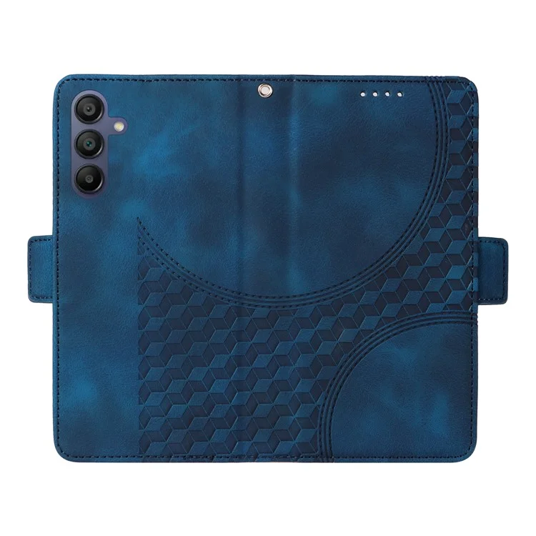 Для Samsung Galaxy A16 5G / A16 4G Чехол PU Leather Phone Cover Ромбовидный Звездный Рисунок - Синий