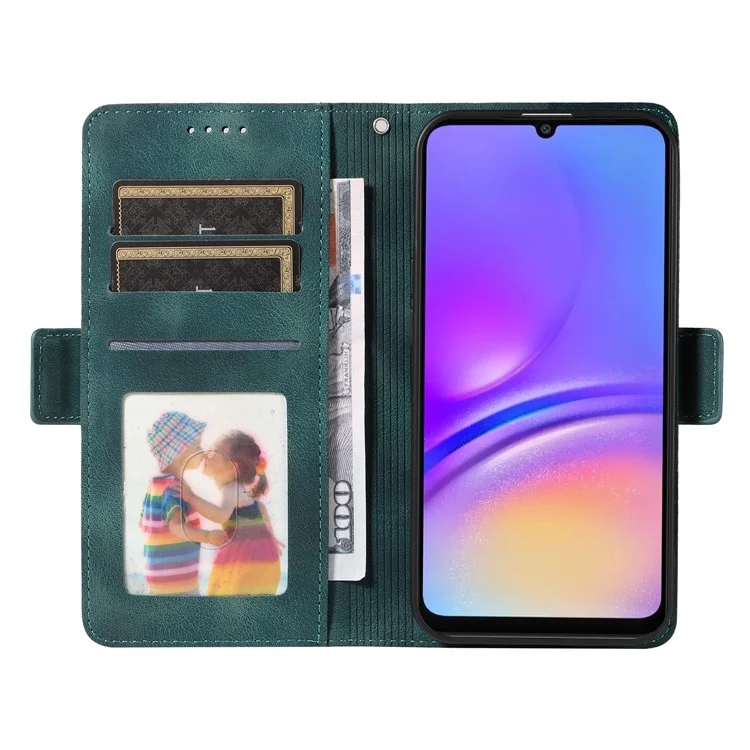 Für Samsung Galaxy A06 Case PU Leder Handyhülle Rhombus Sternenhimmel Prägung - Grün