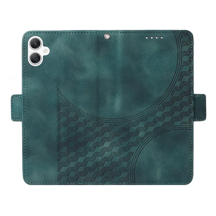 Für Samsung Galaxy A06 Case PU Leder Handyhülle Rhombus Sternenhimmel Prägung - Grün