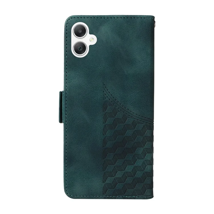 Für Samsung Galaxy A06 Case PU Leder Handyhülle Rhombus Sternenhimmel Prägung - Grün
