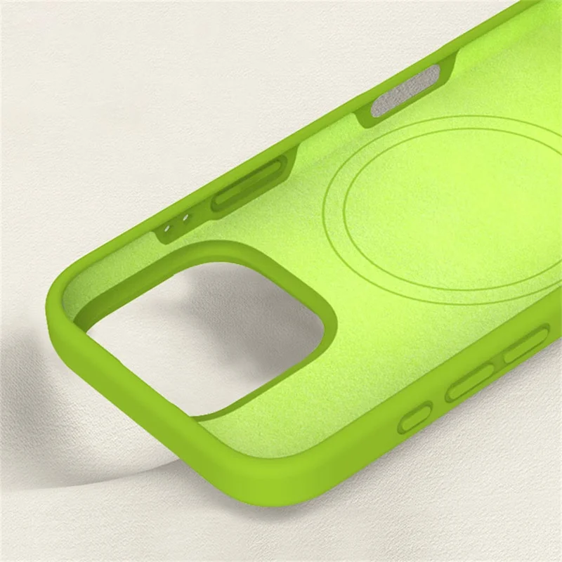 For iPhone 16 Pro Max Case Compatible with MagSafe PC+Liquid Silicone Phone Cover - Mustard Green