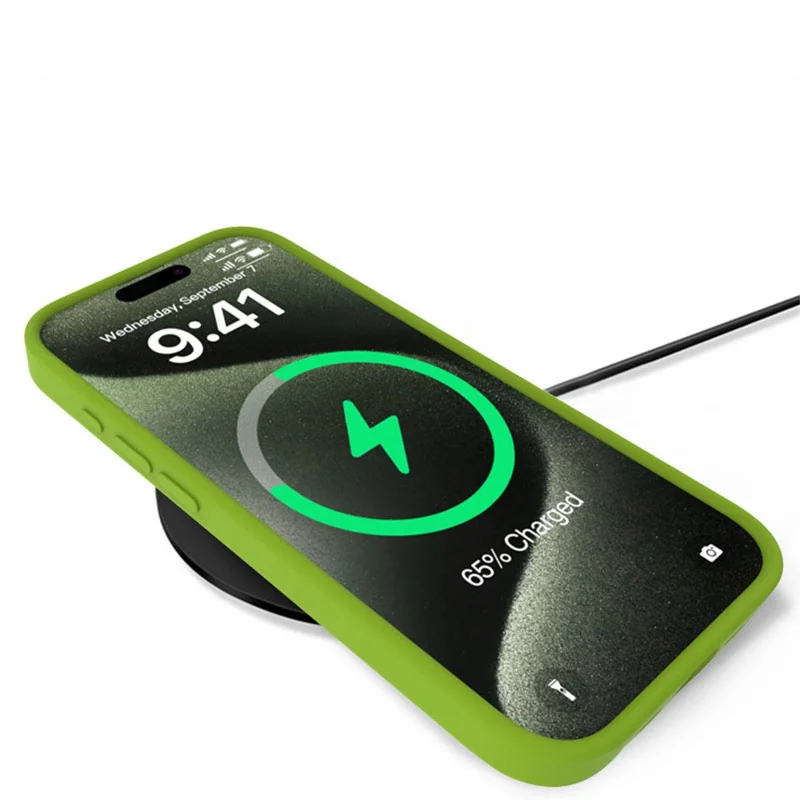 For iPhone 16 Pro Max Case Compatible with MagSafe PC+Liquid Silicone Phone Cover - Orange