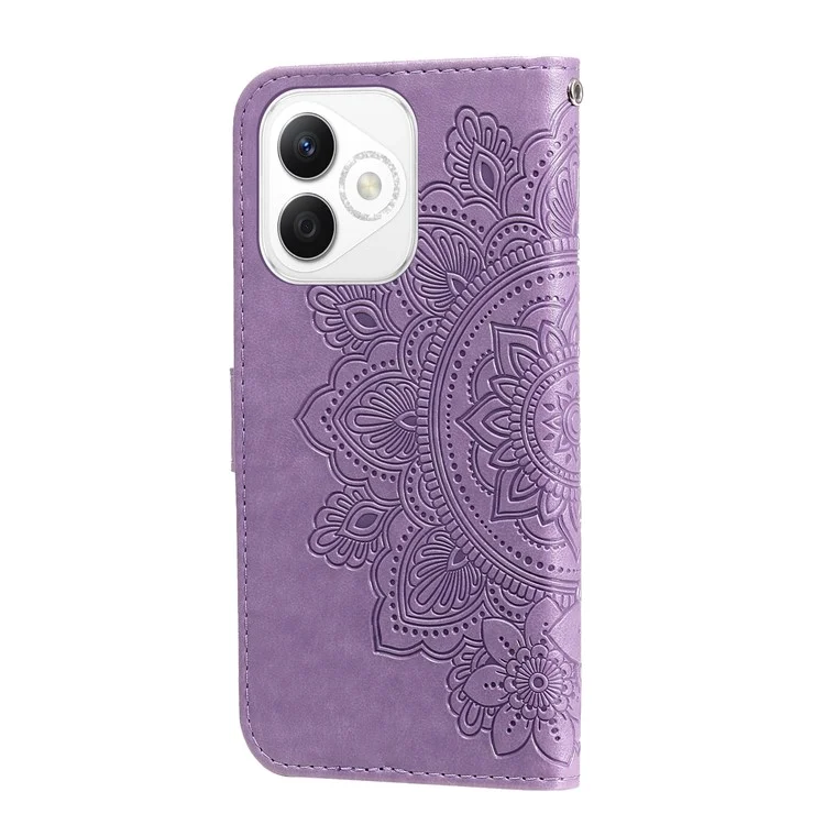 For Honor X60i 5G Case PU Leather Wallet Floral Phone Cover Stand View - Roxo