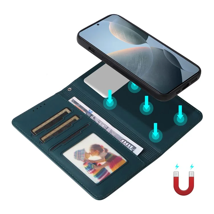 For Xiaomi Redmi K70 Pro 5G / K70 5G / Poco F6 Pro 5G Magnetic Case BETOPNICE Detachable PU Leather Phone Cover with Strap - Blue