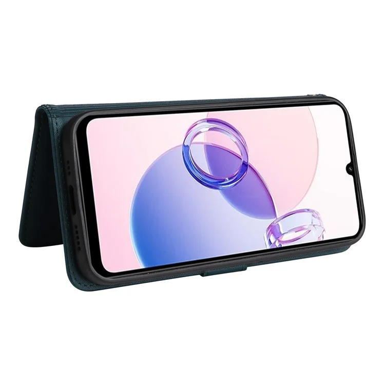 BETOPNICE 005 Para Xiaomi Redmi 13C 5G / 13C 4G / 13R 5G / Poco M6 5G Capa de Couro Sintético Carteira de Telefone - Azul