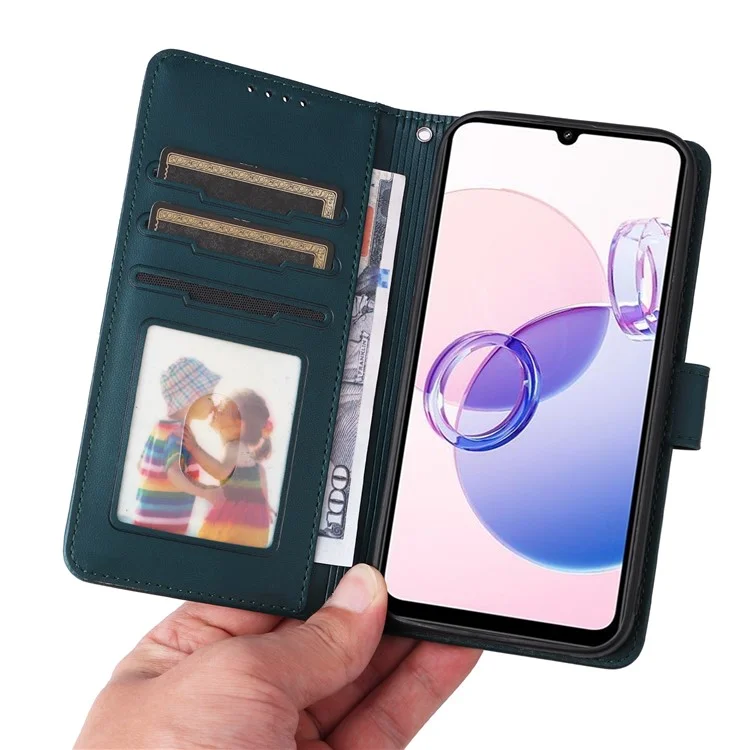 BETOPNICE 005 Para Xiaomi Redmi 13C 5G / 13C 4G / 13R 5G / Poco M6 5G Capa de Couro Sintético Carteira de Telefone - Azul