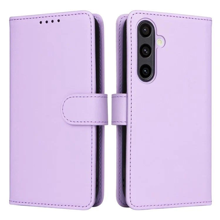 For Samsung Galaxy S24 FE Magnetic Case BETOPNICE Detachable PU Leather Phone Cover with Strap - Purple