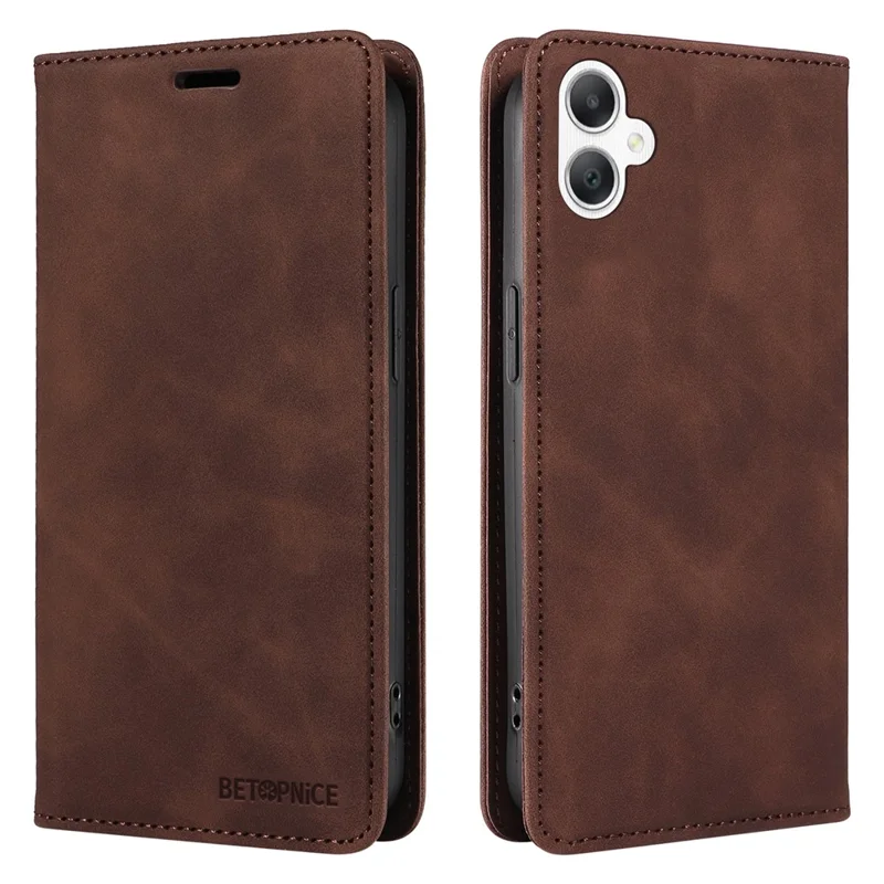BETOPNICE 003 For Samsung Galaxy A06 4G Wallet Case Leather Phone Cover with Stand - Brown