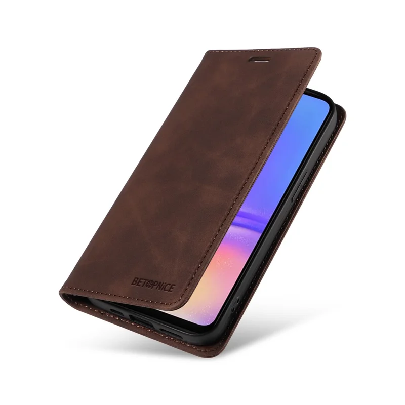 BETOPNICE 003 For Samsung Galaxy A06 4G Wallet Case Leather Phone Cover with Stand - Brown
