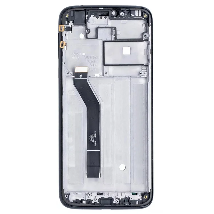 For Motorola Moto G7 Power XT1955 Grade C LCD Screen and Digitizer Assembly + Frame Replacement Part (Without Logo) - Black