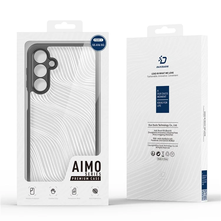 Dux Ducis Aimo -serie Für Samsung Galaxy A16 Case TPU+PC Matte Telefonabdeckung (reichweite Zertifizierung) - Schwarz