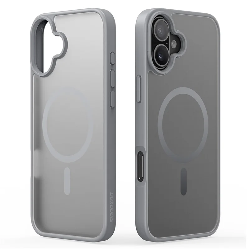 DUX DUCIS Yind Series For iPhone 16 Plus Case Compatible with MagSafe PC+TPU Matte Phone Cover - Gris