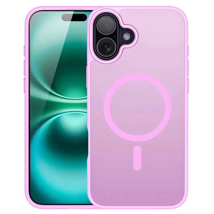 Capa DUX DUCIS Yind Series para iPhone 16 Plus compatível com MagSafe PC+TPU Capa de telefone fosca - Rosa Pink