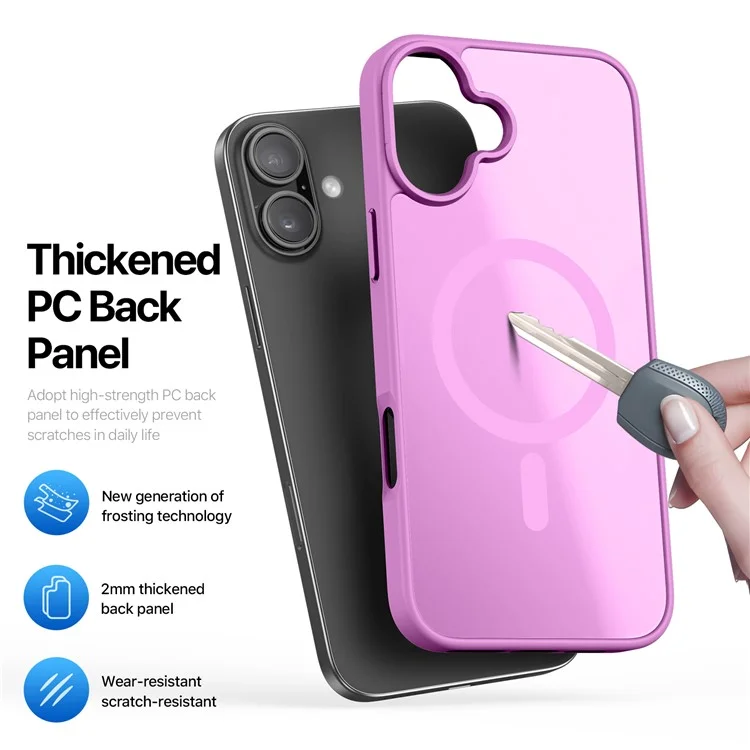 Capa DUX DUCIS Yind Series para iPhone 16 Plus compatível com MagSafe PC+TPU Capa de telefone fosca - Rosa Pink