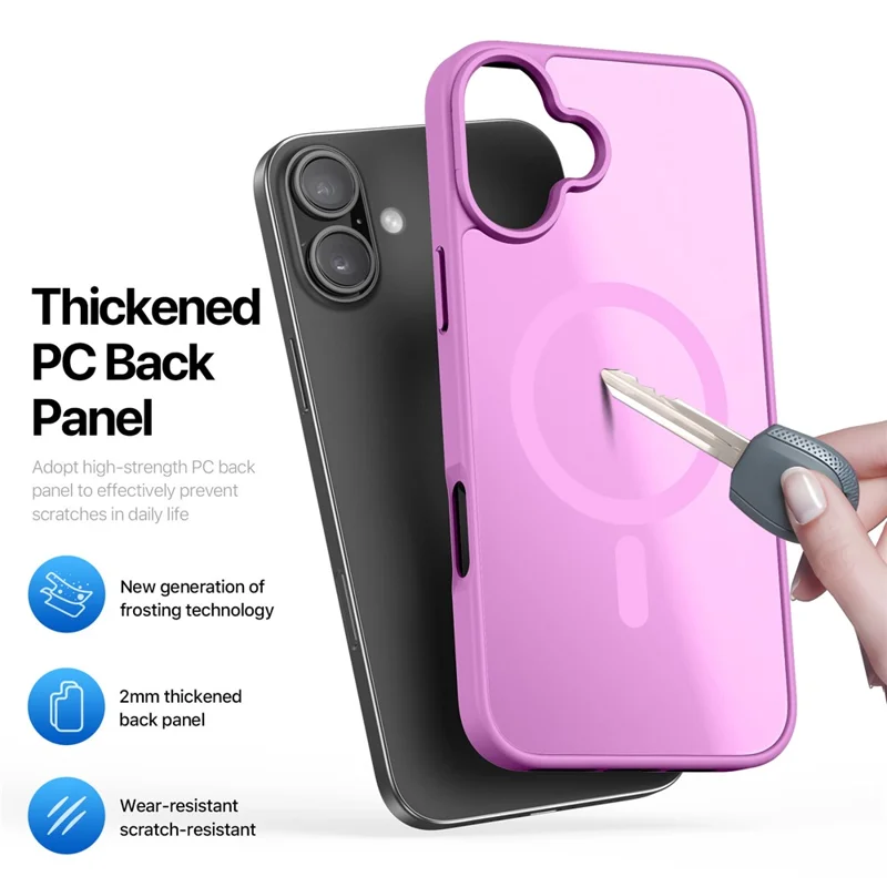 DUX DUCIS Funda Yind Series para iPhone 16 Mate Compatible con MagSafe PC+TPU Carcasa de Teléfono - Rosa Pálido