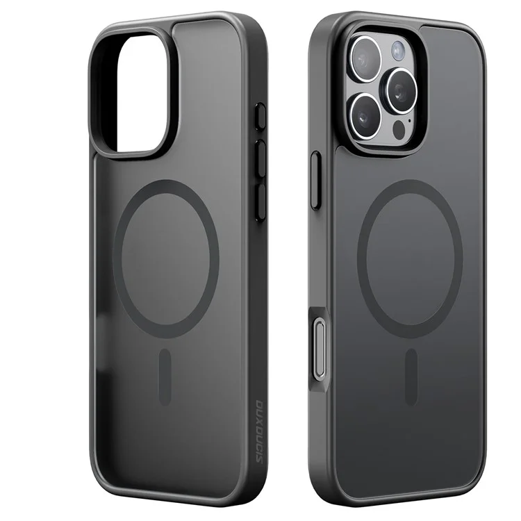 DUX DUCIS Yind Series per iPhone 16 Pro Custodia magnetica Airbag Angoli PC+TPU Custodia opaca per telefono - Nero