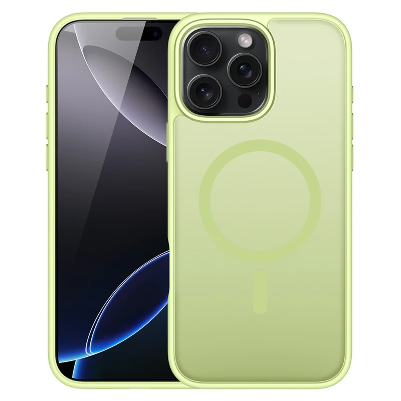 DUX DUCIS Yind Series For iPhone 16 Pro Max Magnetic Case TPU Frame Matte PC Back Phone Cover - Green