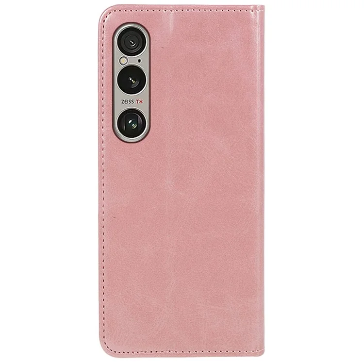Para Sony Xperia 1 VI Case Tutor Carder Tpu TPU Shell Telephip Cover Cover - Oro Rosa