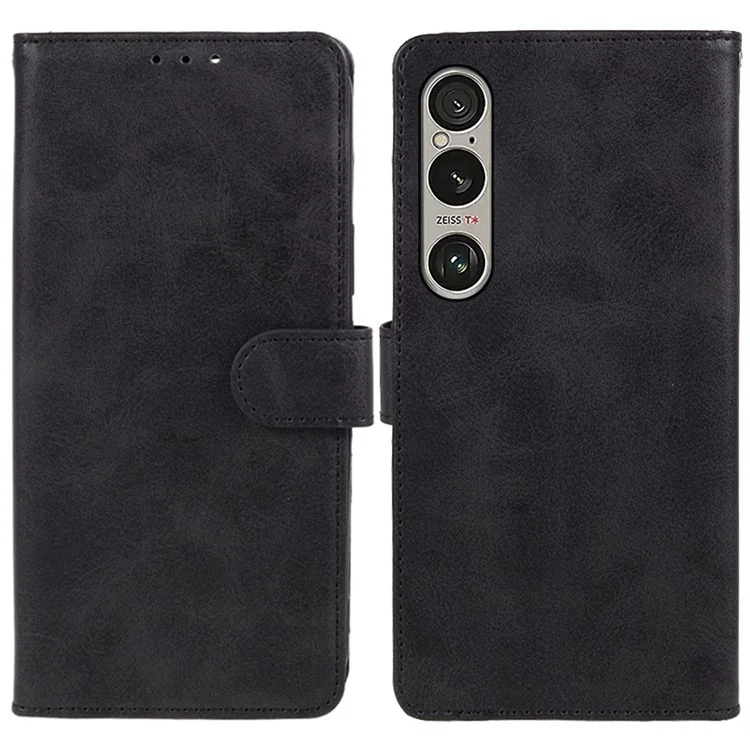 Для Sony Xperia 1 vi Case pu Fueth Leather Function Folio Phone Phone Cover - Черный