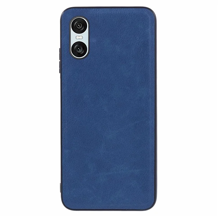 For Sony Xperia 10 VI Case Slim Retro Leather Back Cover Shell - Blue