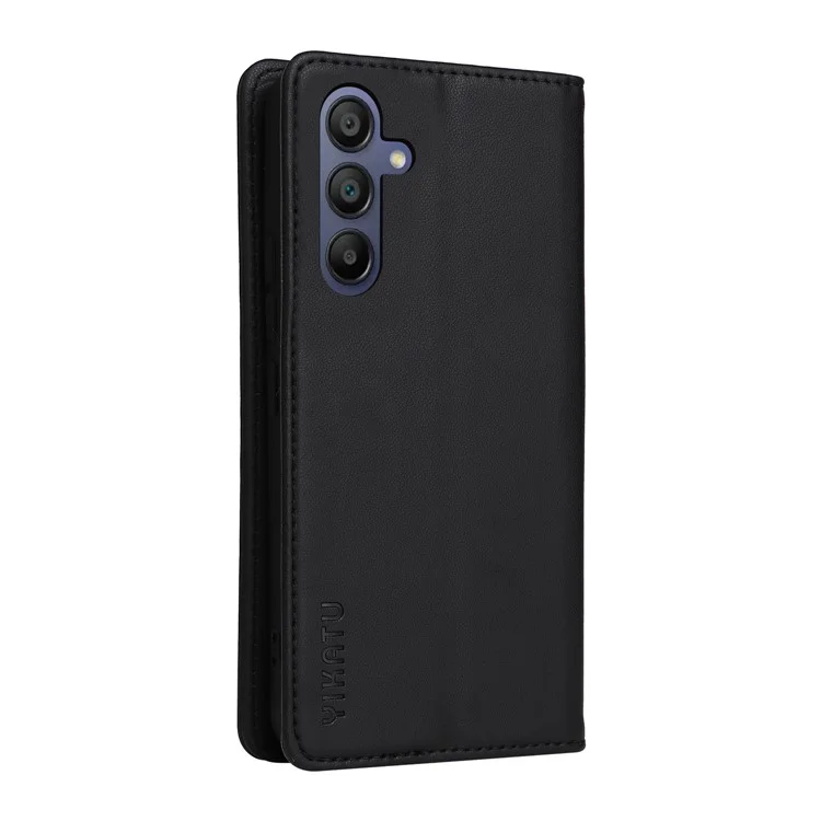 Yikatu YK-001 Для Samsung Galaxy A16 Case Stand Leather Phone Cover Song Magnetic Closure - Черный